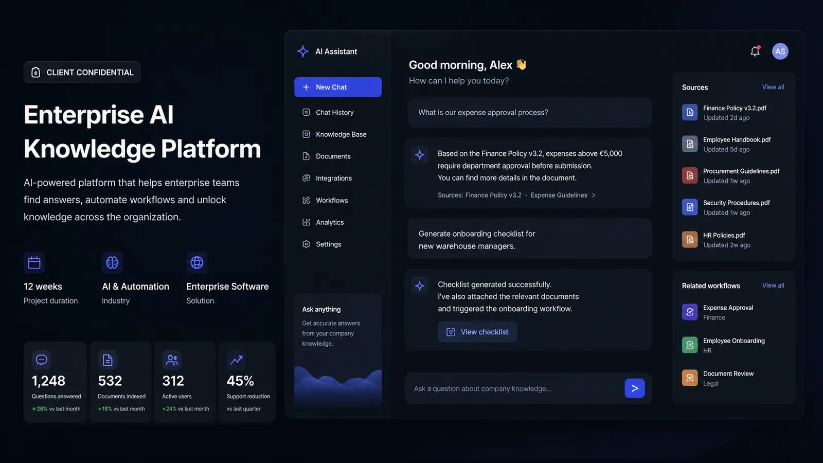 Enterprise AI Knowledge Platform screenshot